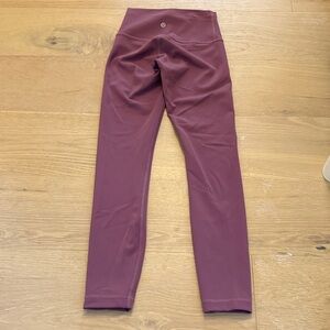 lululemon athletica women’s Align mauve color Leggings size 2 25” inseam